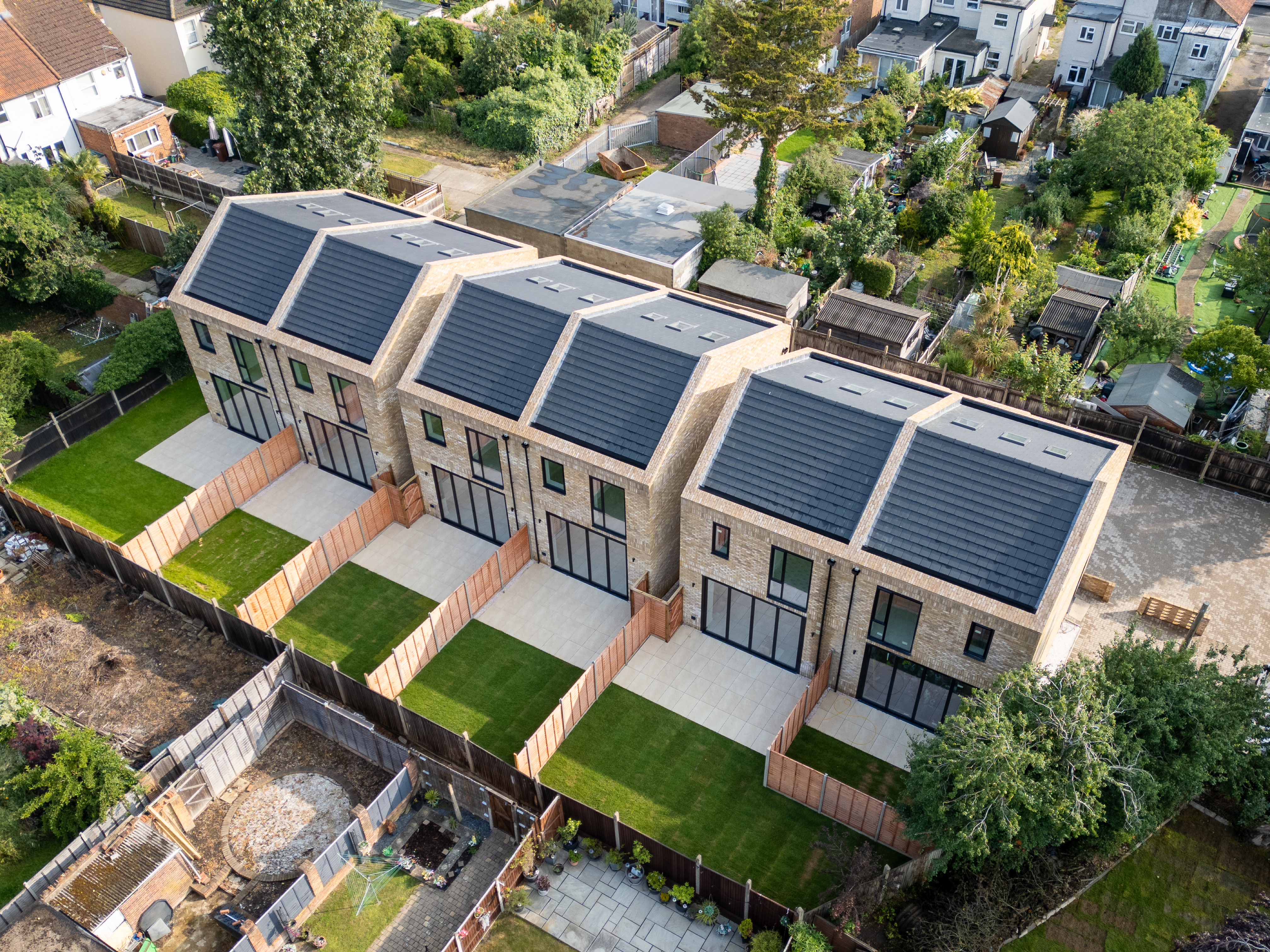 Aerial overview rear elevation
